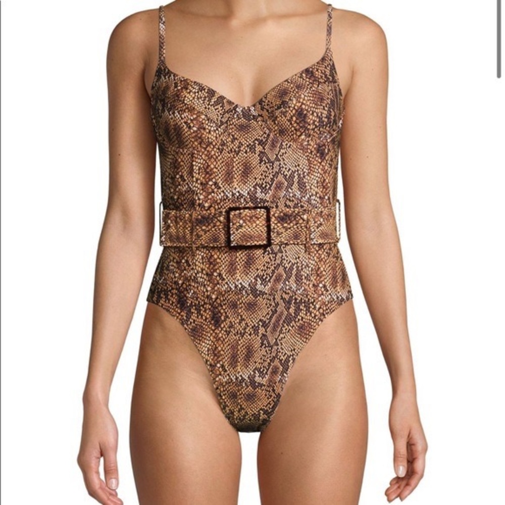 • NWOT WeWoreWhat Snake Print Danielle One Piece•
